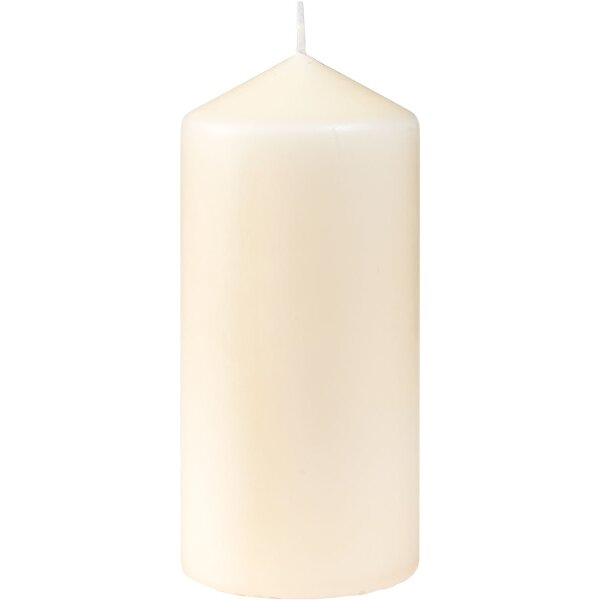 Stumpenkerze, champagner, 55 h Brenndauer, 120x78mm