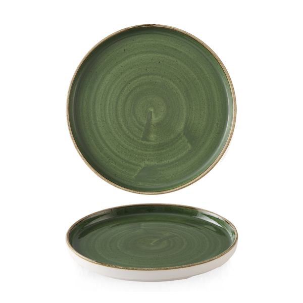 Churchill Stonecast Teller mit erhötem Rand 21 cm, Sorrel Green