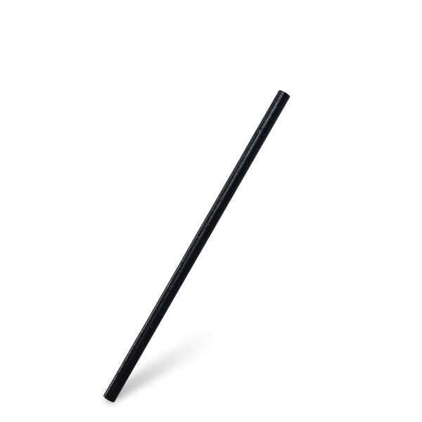Trinkhalm (Bio-Komposit) schwarz `JUMBO` Ø8mm x 21cm [200 St.]