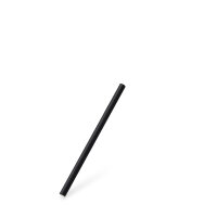 Trinkhalm Papier Schwarz, Ø8mm x 23cm