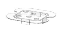 Gastronorm-Abtropfgitter 1/6 PC perforiert transparant