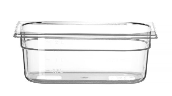 Gastronorm Behälter 1/4 100 mm PC transparent