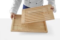Brot-Schneidbrett mit Gitter abnehmbar 475x322x20 mm