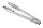 Salatzange Edelstahl 240 mm mit Klemmverschluss