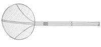 Frittierlöffel Edelstahl 200x510 mm verstärktem...