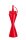 Spenderflasche Rot 20 cl PE Kappe PP 50x185 mm