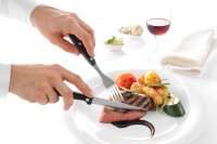 Steakgabel, HENDI, Profi Line, Schwarz, 6 Stk., (L)200mm