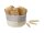 Brottaschen rund Beige Baumwolle 150x150 mm