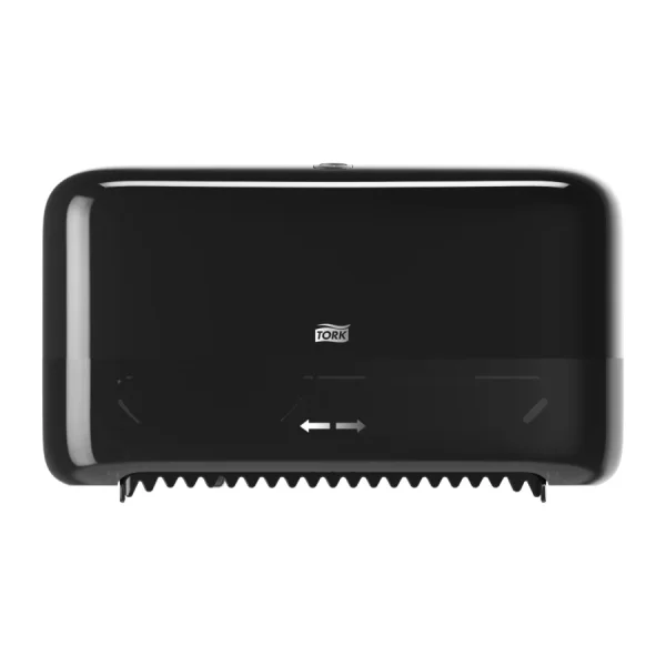 Tork OptiServe® Doppelrollenspender für Hülsenloses Toilettenpapier Schwarz T7