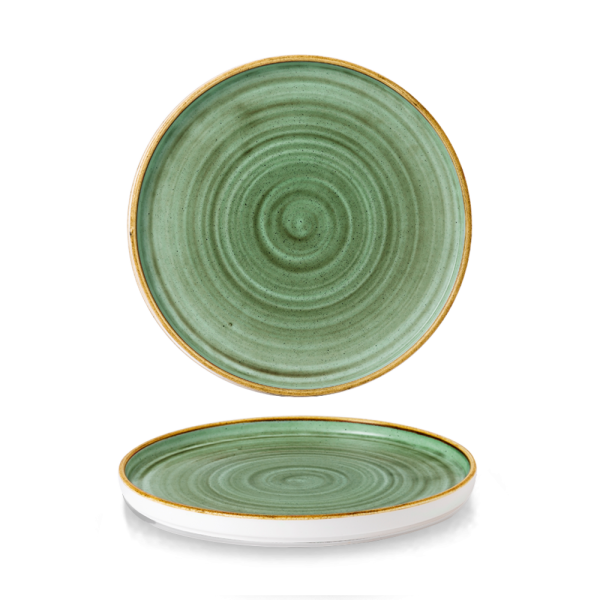 Churchill Stonecast Teller mit erhötem Rand 26 cm, Samphire Green