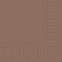 DUNI Zelltuchserviette 24 x 24 cm, 3-lg, 1/4-Falz, chestnut