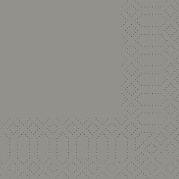 DUNI Zelltuchserviette 24 x 24 cm, 3-lg, 1/4-Falz, granite grey