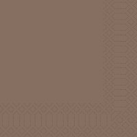DUNI Zelltuchserviette 40 x 40 cm, 3-lg, 1/4-Falz, chestnut