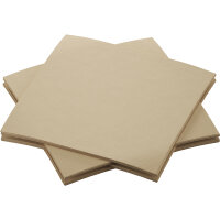 DUNI Dunisoft 20 x 20 cm, 1/4-Falz, natural brown -...