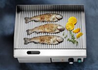 Gerillte Grillplatte, HENDI, Budget Line, 230V/3000W, 550x430x(H)240mm