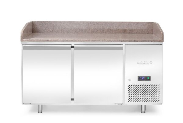 Pizzakühltisch mit Granitarbeitsplatte, 2 Türen, Arktic, 250L, Granit, 230V/250W, 800x1510x(H)1050mm