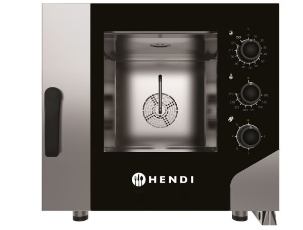Konvektionsdampfgarer CONTROL 5x GN 1/1, HENDI, GN 1/1, 400V/7800W, 730x855x(H)700mm