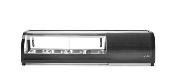Sushi-Vitrine, Arktic, Im Lieferumfang enthalten: 4x GN 1/3 (H) 40 mm., Schwarz, 230V/190W, 426x1177x(H)296mm
