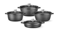 Kasserolle mit Antihaft-Beschichtung, HENDI, 7L, Schwarz, 367x290x(H)122mm