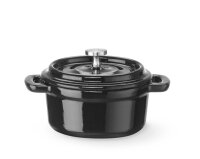 Emaillierter Gusseisentopf, HENDI, 0,27L, Schwarz,...