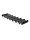 Brötchenhalter, perforiert, HENDI, Schwarz, 580x170x(H)40mm