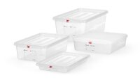 GN 1/1 Behälter, Polypropylen, HENDI, GN 1/1, 28L, Transparent, 530x325x(H)200mm, Rechteckig