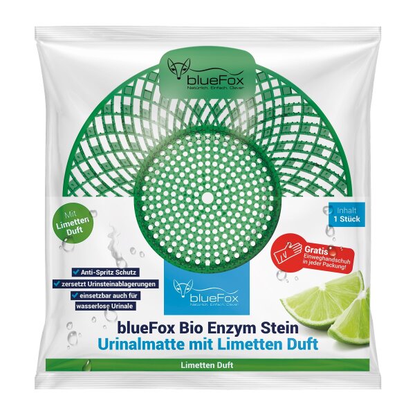 Urinalmatte mit Limetten-Duft & Bio-Enzymstein