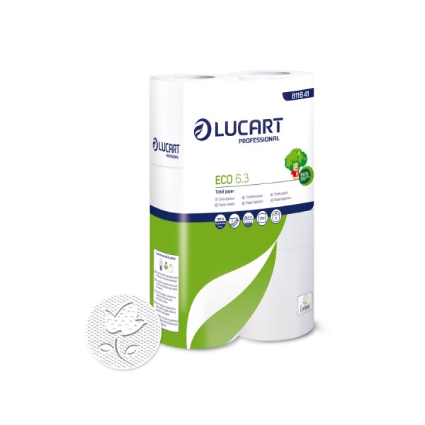Toilettenpapier, 3-lagig, Eco 6.3 hochweiß, FSC, 250 Blatt, 30 Rollen/Pack
