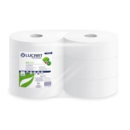 Jumbo Toilettenpapier, 2-lagig, Eco Weiß, FSC, 350 Meter, 26 cm, 1458 Blatt