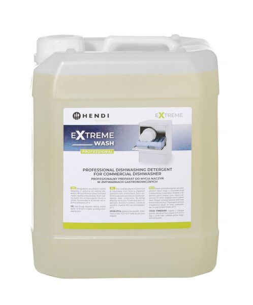 Extreme Wash Professionelles Geschirrspülmittel für Gewerbegeschirrspüler, HENDI, 10 L