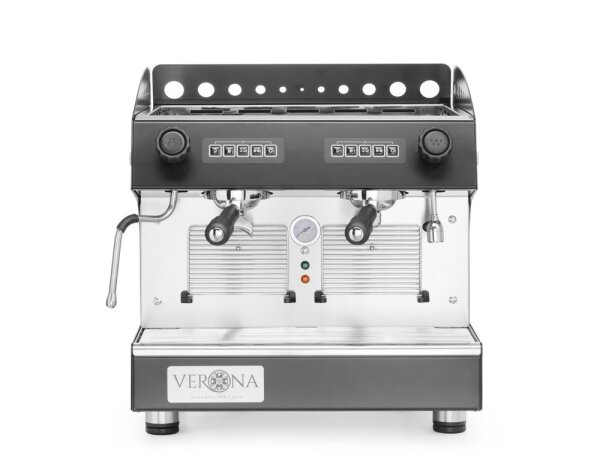 Kaffeemaschine Julia Compact, 2-gruppig, automatisch, Verona, Schwarz, 230V/2700W, 475x563x(H)530mm