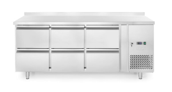 Kühltheke, 6 Schubladen, Arktic, 135L, Silber, 230V/400W, 1795x700x(H)840mm