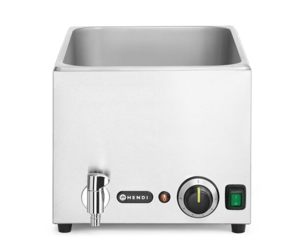 Bain-Marie mit Ablasshahn Ranger, HENDI, GN (H)200mm, GN 1/1, 220-240V/1000W, 326x601x(H)279mm
