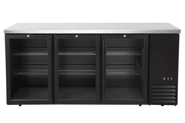Kühltheke, Glastüren, Arktic, 6 Regale, 493L, Schwarz, 230V/185W, 1826x631x(H)865mm