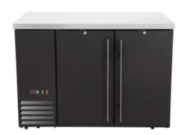 Kühltheke, massive Türen, Arktic, 4 Regale, 283L, Schwarz, 230V/185W, 1217x631x(H)865mm