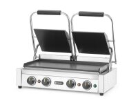 Kontaktgrill, Doppelgrill mit Timer, HENDI, Silber, 220-240V/3600W, 570x375x(H)216mm, Rechteckig