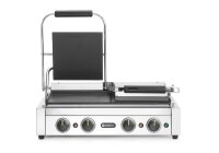 Kontaktgrill, Doppelgrill mit Timer, HENDI, Silber, 220-240V/3600W, 570x375x(H)216mm, Rechteckig