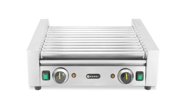 Rollengrill, 2 Zonen, HENDI, Silber, 230V/980W, 566x527x(H)192mm, Rechteckig