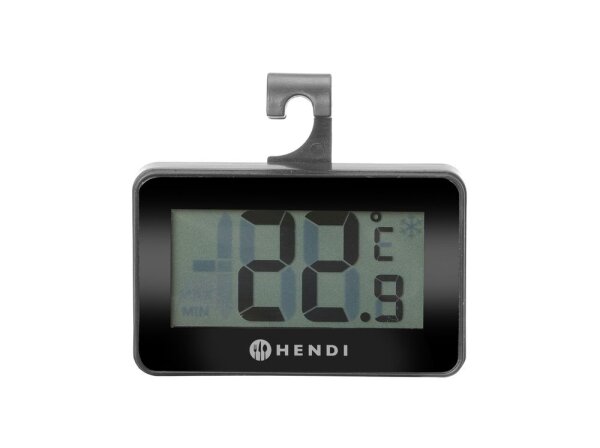 Kühlschrankthermometer, digital, HENDI, Schwarz, 67x62x(H)12mm