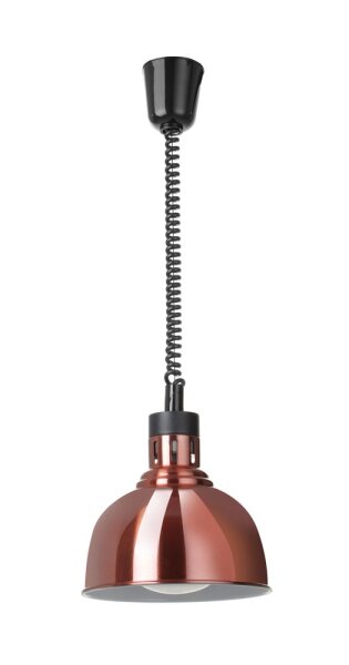 Höhenverstellbare Wärmelampe, kuppelförmig, HENDI, Kupfer, 230V/250W, ⌀250x(H)207mm