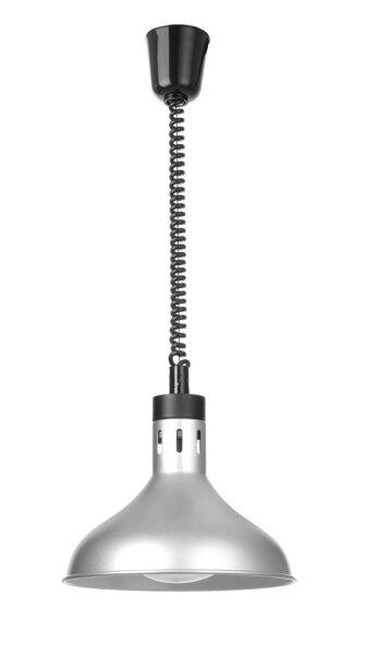 Höhenverstellbare Wärmelampe, glockenförmig, HENDI, Silber, 230V/250W, ⌀295x(H)207mm