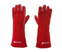 Hitzebeständige Handschuhe, Leder, HENDI, Rot, 2...