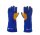 Hitzebeständige Handschuhe, Leder, HENDI, Blau, 2 Stk., (L)410mm
