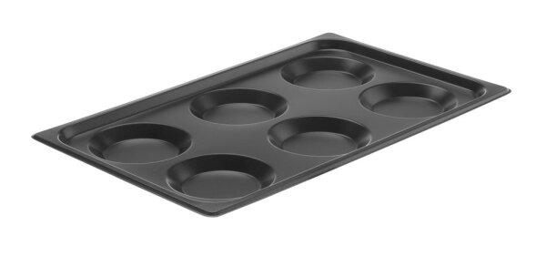 Tablett mit 6 Formen, Convectomat Pancake, HENDI, GN 1/1, 530x325x(H)29mm