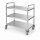 Servierwagen, schmal, verschraubt, HENDI, Silber, 745x398x(H)810mm