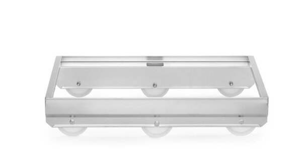 Trolley für Behälter, 6 Räder, HENDI, Silber, 680x490x(H)133mm