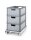 Trolley für Behälter, 6 Räder, HENDI, Silber, 680x490x(H)133mm