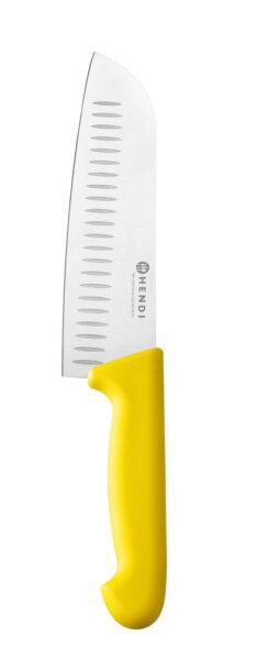 Santoku-Messer, 180 mm, HACCP, HENDI, Profi Line, Gelb, (L)295mm