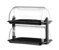 Rolltop-Display, HENDI, Schwarz, 380x260x(H)355mm,...