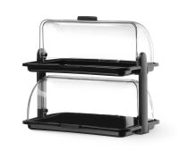 Rolltop-Display, HENDI, Schwarz, 380x260x(H)355mm, Rechteckig